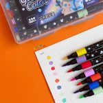 ماژیک چند منظوره براشینگ مدل Glitter Color اکلیلی طرح گربه فضانورد بسته 12 عددی - تصویر 11