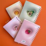 دفترچه یادداشت سیمی صفحه رنگی جلد پفکی طرح میوه خرگوشی - تصویر 12