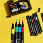 ماژیک اکرلیک 12 رنگ سه گوش طرح عقاب مدل brush - تصویر 12