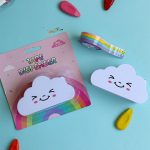 پایه چسب مدل ابر خوشحال همراه با چسب واشی رنگین کمانی - تصویر 9
