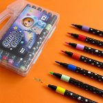 ماژیک چند منظوره براشینگ مدل Glitter Color اکلیلی طرح گربه فضانورد بسته 12 عددی - تصویر 13