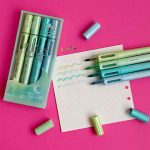ماژیک هایلایتر اکلیلی مدل brush بسته 4 عددی - تصویر 3