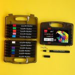 ماژیک اکرلیک 12 رنگ سه گوش طرح عقاب مدل brush - تصویر 4