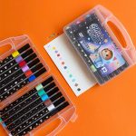 ماژیک چند منظوره براشینگ مدل Glitter Color اکلیلی طرح گربه فضانورد بسته 12 عددی - تصویر 3