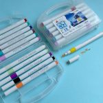 ماژیک اکرلیک 12 رنگ سه گوش طرح فضانورد مدل brush - تصویر 5