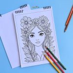 دفتر رنگ آمیزی 30 برگ بزرگسال طرح دخترانه - تصویر 5