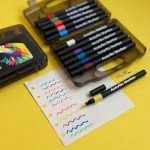 ماژیک اکرلیک 12 رنگ سه گوش طرح عقاب مدل brush - تصویر 6