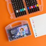 ماژیک چند منظوره براشینگ مدل Glitter Color اکلیلی طرح گربه فضانورد بسته 12 عددی - تصویر 7