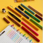 ماژیک رنگ آمیزی 12 رنگ آرت لاین سری استیکس مدل brush - تصویر 7