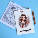 دفتر رنگ آمیزی 30 برگ بزرگسال طرح دخترانه - تصویر 7