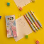 خودکار پاکن دار کلیلی پاستلی گریپدار به همراه پاک کن