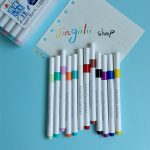 ماژیک اکرلیک 12 رنگ سه گوش طرح فضانورد مدل brush - تصویر 9