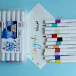 ماژیک اکرلیک 12 رنگ سه گوش طرح فضانورد مدل brush - تصویر 10