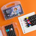 ماژیک چند منظوره براشینگ مدل Glitter Color اکلیلی طرح گربه فضانورد بسته 12 عددی - تصویر 10