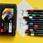 ماژیک اکرلیک 12 رنگ سه گوش طرح عقاب مدل brush - تصویر 10