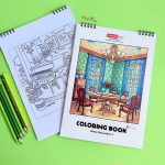 دفتر رنگ آمیزی 30 برگ بزرگسال طرح دکوراسیون - تصویر 10