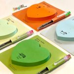 کاغذ چسب دار مدل استیک نوت طرح قلب همراه خودکار - تصویر 7