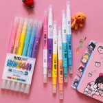 ماژیک علامت گذار مدل دو سر طرح COLOR MAGIC بسته 6 عددی