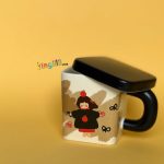 ماگ مربعی طرح دختر کیوت - تصویر 2