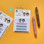 کاغذ چسب دار مدل استیک نوت طرح دختر و پسر - تصویر 2