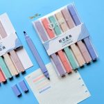 هایلایتر پاستلی مکعبی مدل دو سر بسته 6 عددی