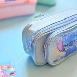 جامدادی مدل پارچه ای شفاف دو زیپ طرح استیج - تصویر 7